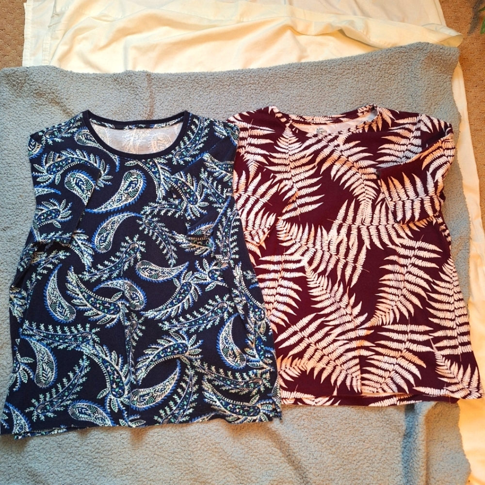 Final Price* Bundle Of 2 Kim Rogers Size L Soft Tee Shirts